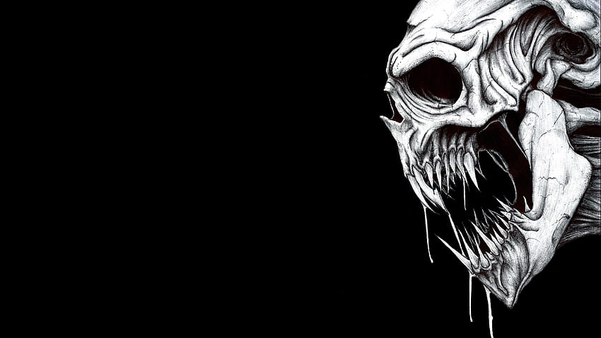 Wicked Skull, Dark Evil Skull HD wallpaper
