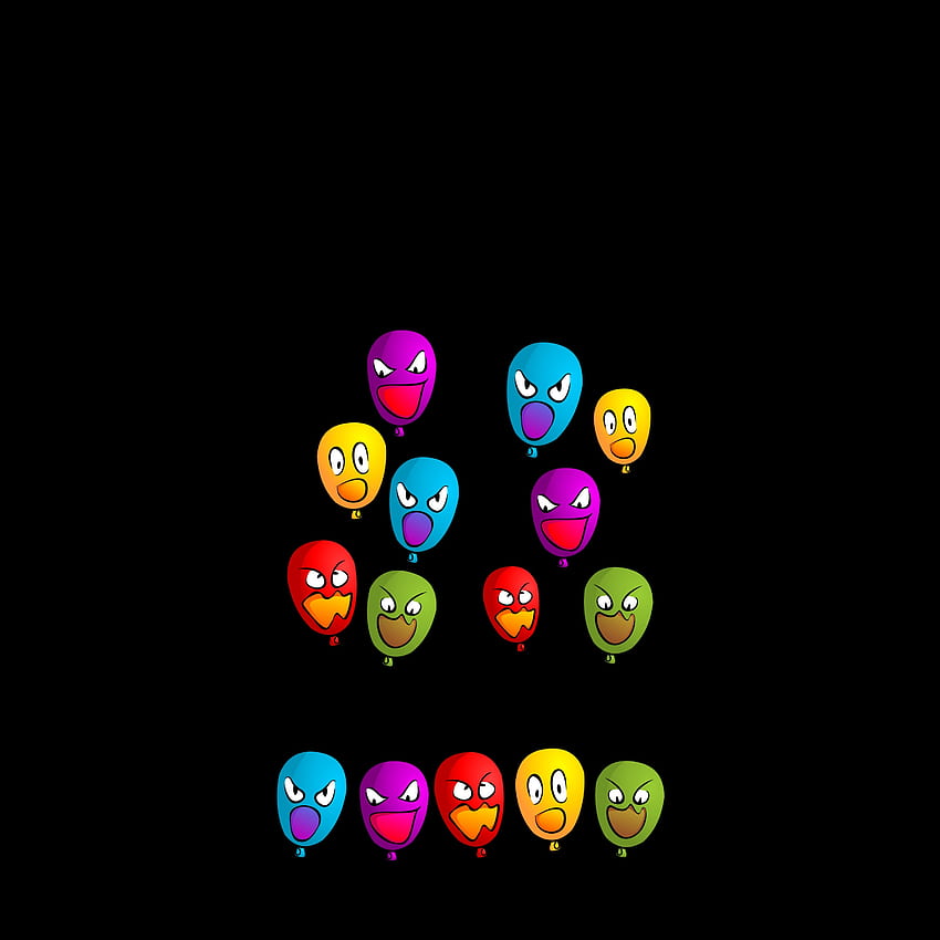Luftballons, Vektor, mehrfarbig, Emotionen, Luftballons, Emoticons, Smileys HD-Handy-Hintergrundbild