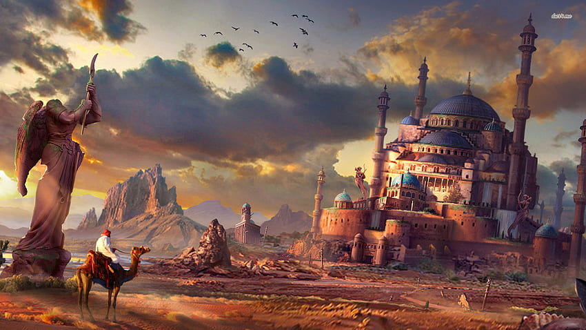 Pix For Fantasy Desert Castle Wp60011030 Live, Desert City HD wallpaper