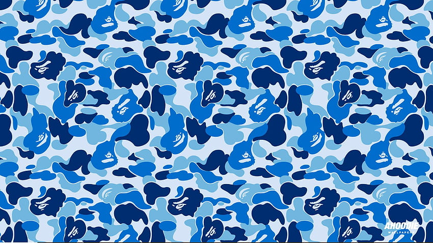 Download Create an edgy stylish look with Blue Bape Camo Wallpaper   Wallpaperscom