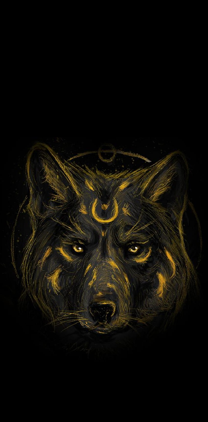 Gold Wolf , Legendary Wolf HD phone wallpaper