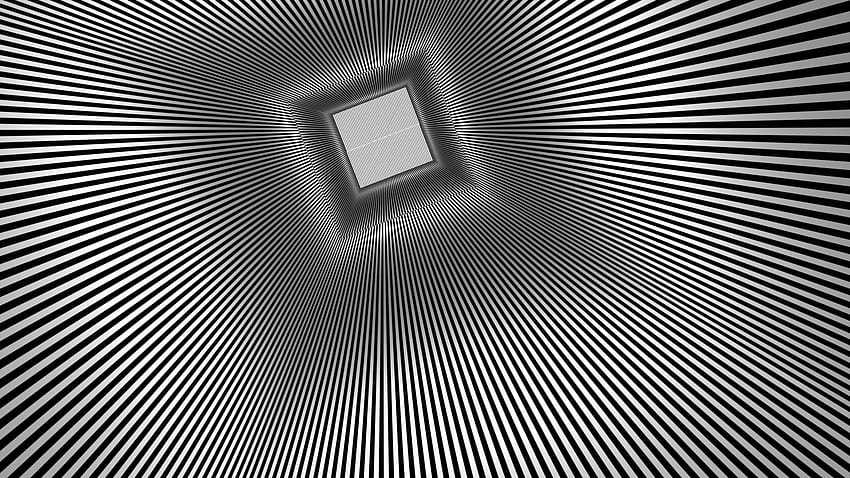 Black and white illusion digital , abstract, lines, Optical Illusions HD wallpaper