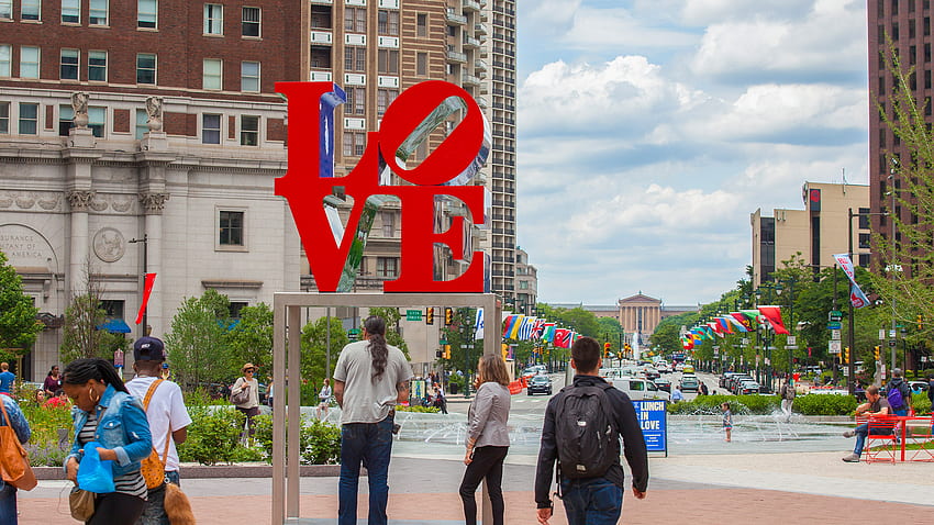 LOVE Park & Visitor Center, Philadelphia Christmas HD wallpaper