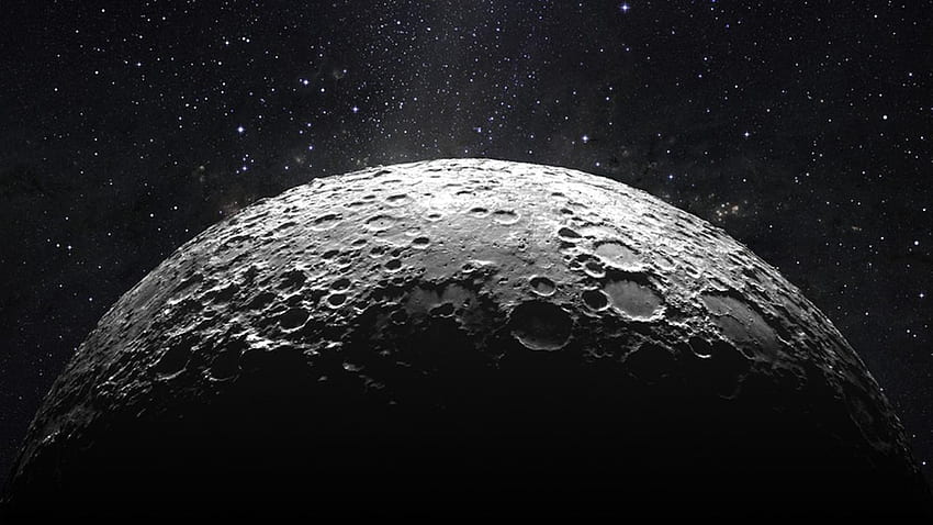 Луна, лунна повърхност HD тапет