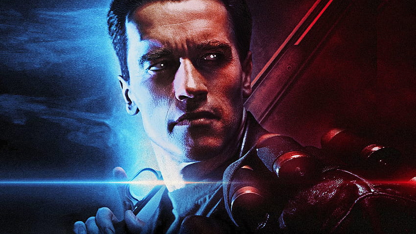 Terminator 2 Jüngstes Gericht, Hintergrund, Terminator-Gesicht HD-Hintergrundbild