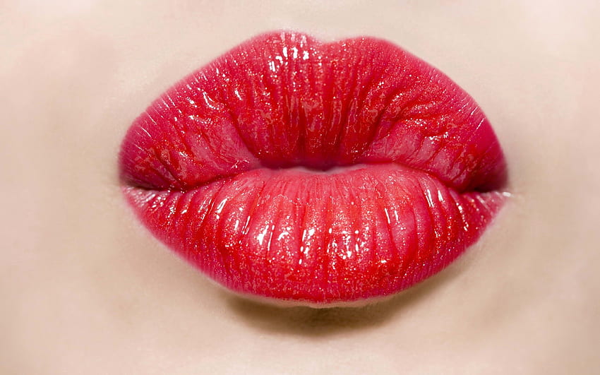 Miscellanea, Miscellaneous, Girl, Kiss, Lips, Pomade Wallpaper HD