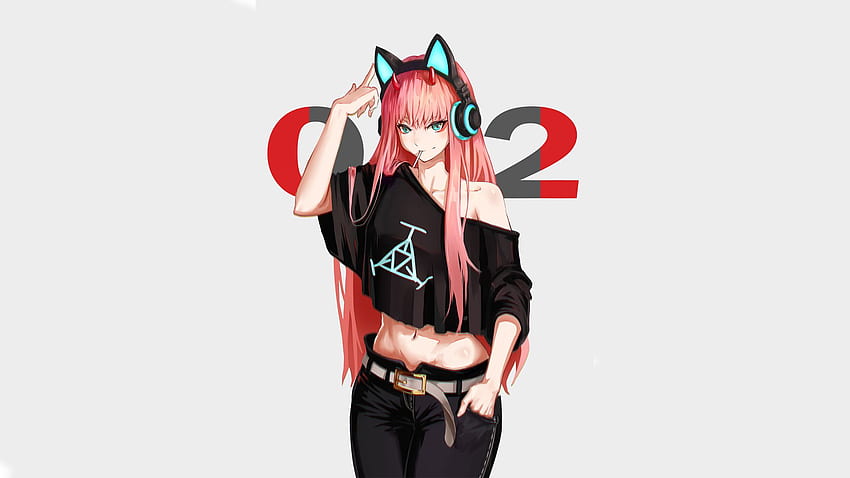 Hot, anime girl, zero two, urban outfit, art , , , background, b901af HD wallpaper