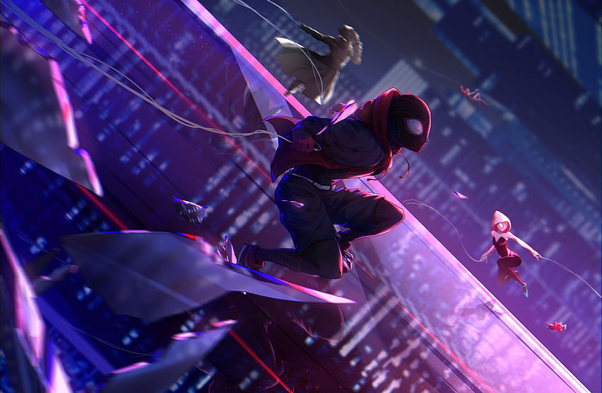 Spider Man Miles Morales , Spider Man Purple HD wallpaper | Pxfuel