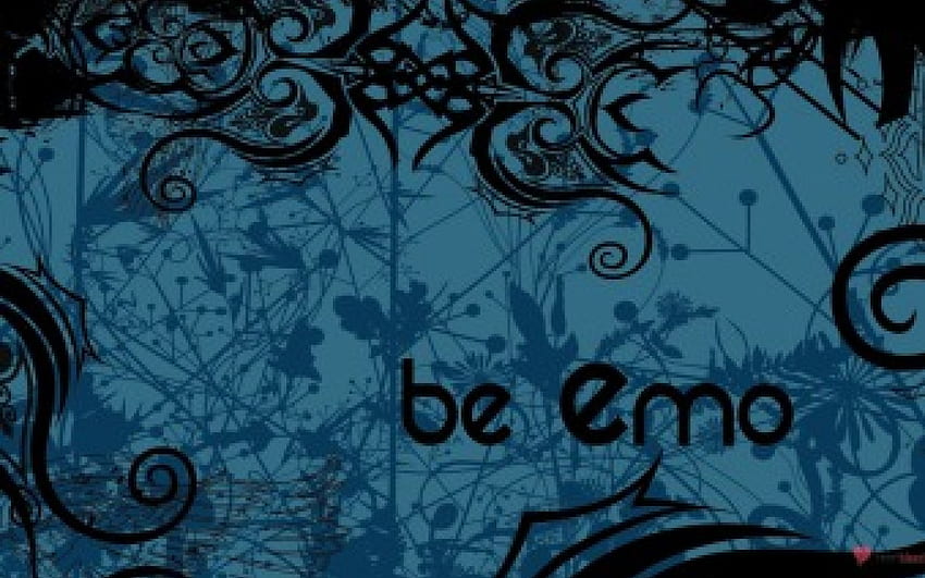 Be emo, blue, swirls, diamons, designs, emo, dark HD wallpaper