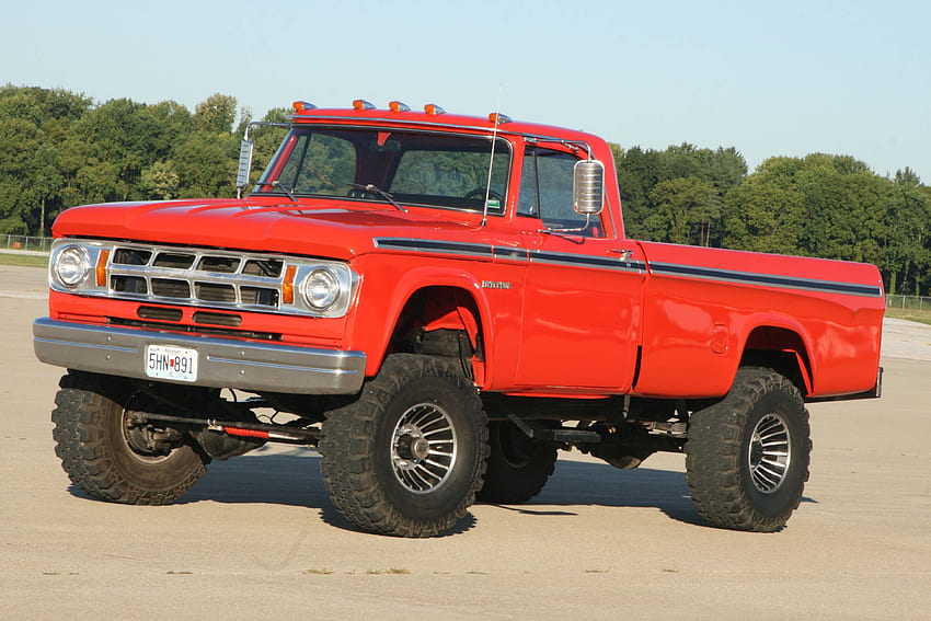 1968 Dodge Power Wagon, classic, wagon, custom, power, old, pickup, red, antique, 68, 1968, dodge, vintage, truck HD тапет