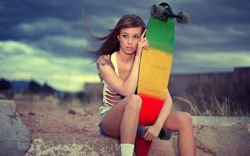 Girl Skateboard, Amazing Skateboarding HD wallpaper