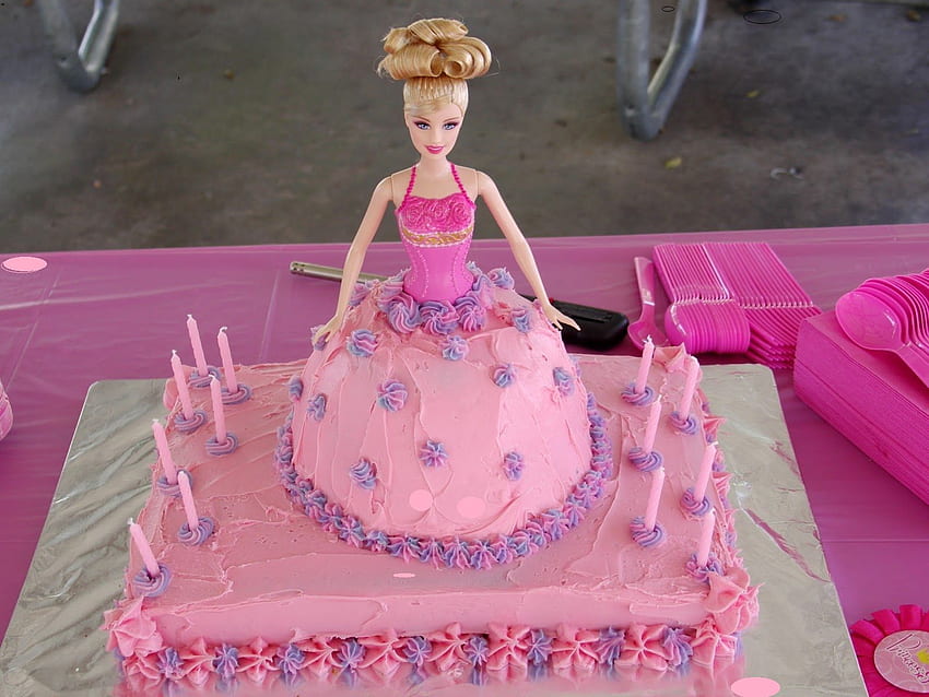P . Puppen-Birtay-Torte, Barbie-Birtay-Torte, Barbie-Torte HD-Hintergrundbild