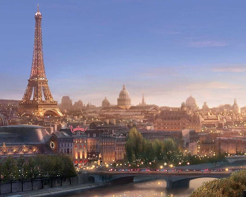 Pariser Eiffelturm für - Ratatouille-Film - - HD-Hintergrundbild