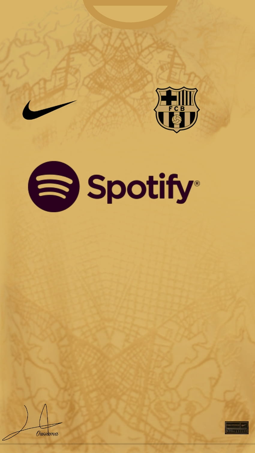 Kit ke-2 Barcelona, ​​spanyol, desain, sepak bola wallpaper ponsel HD