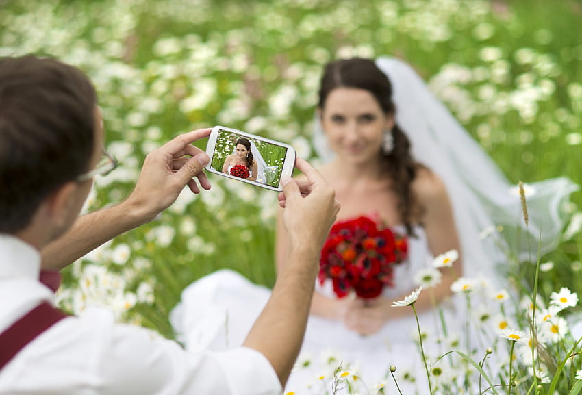 Liebe, Blumenstrauß, Frau, Dame, Hochzeit, Blumenfeld, Blumen, Braut, lieblich, weiblich HD-Hintergrundbild