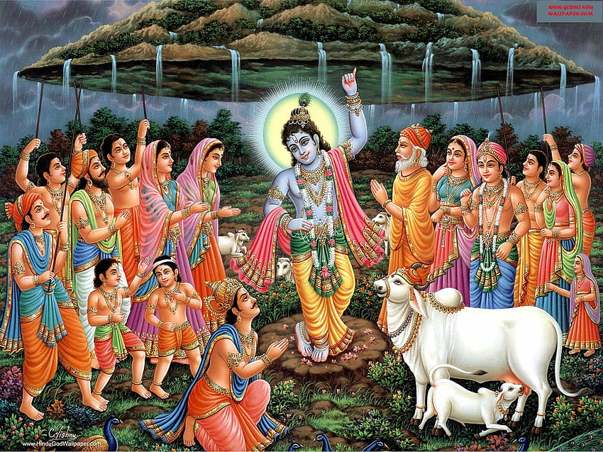 Lord Krishna With Cow High Resolution - - teahub.io, Krishna and Cow HD wallpaper