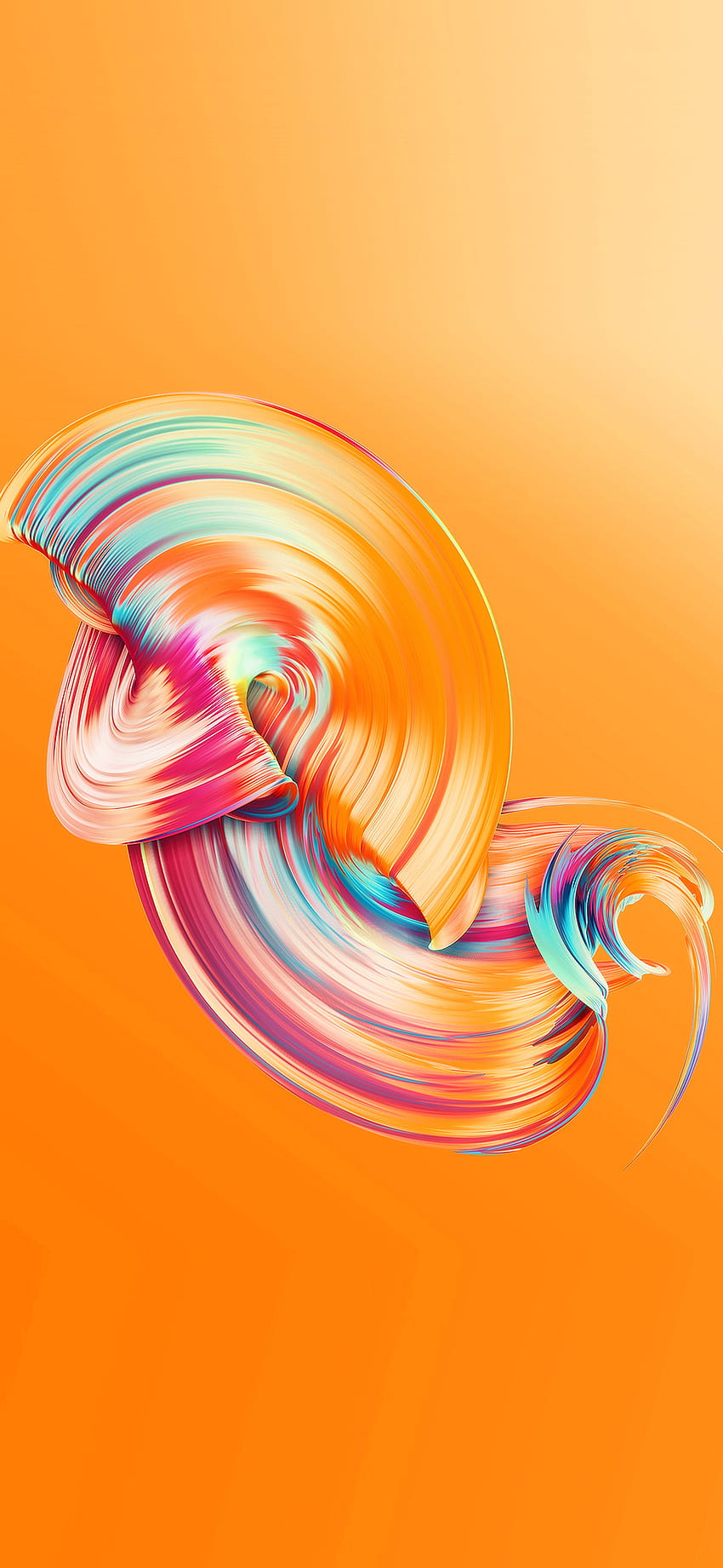 iPhone X。 抽象的な線色オレンジ パターン背景、オレンジ デザイン HD電話の壁紙