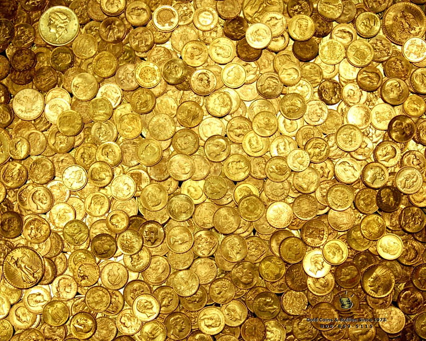 Moedas antigas mais recentes, moeda de ouro papel de parede HD