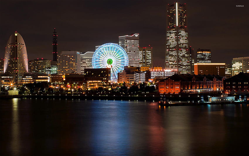 Yokohama di malam hari - Dunia Wallpaper HD