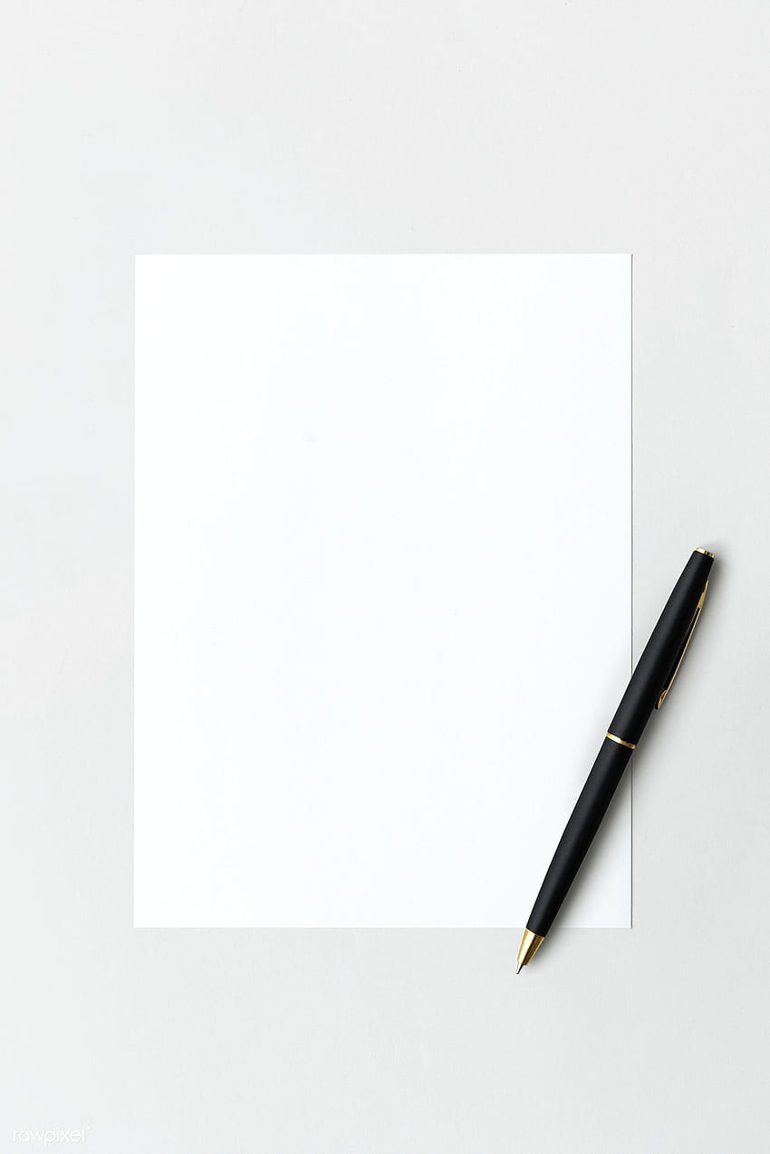 premium psd of Blank white paper with black pen 1202057. Paper texture white, White paper, Paper background texture HD phone wallpaper