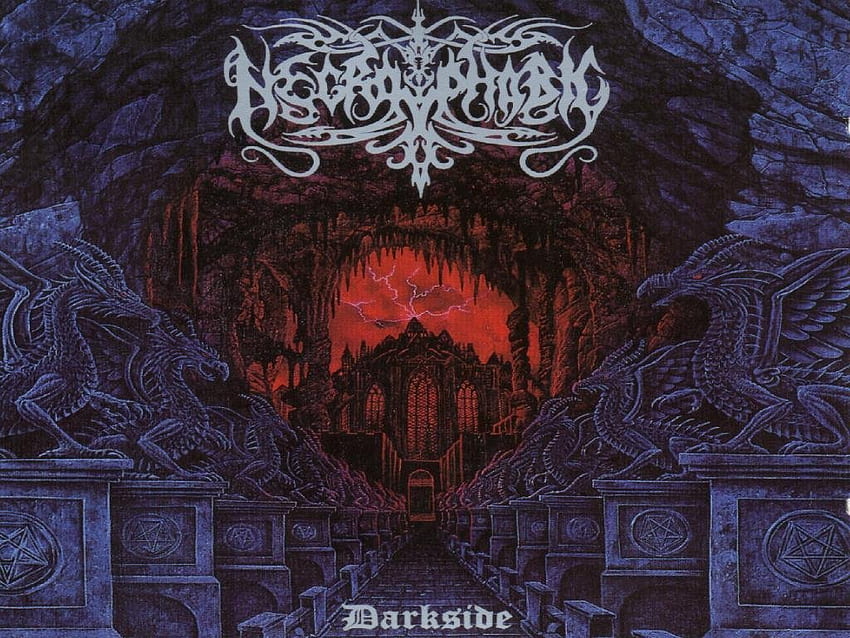 Necrophobic, darkside, dark, band, death, heavy, drragon, logo, metal HD wallpaper