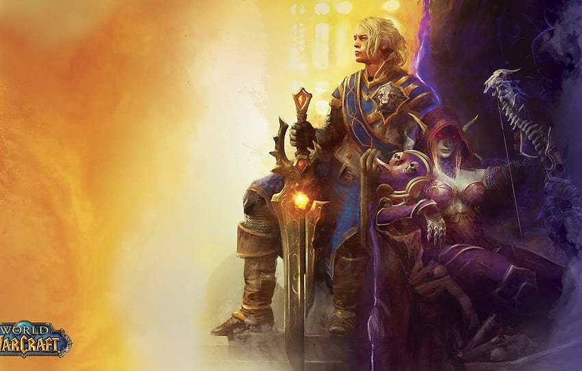 хора, тъмно, светлина, съюз, немъртви, немъртви, крал, World of WarCraft, човек, крал, Sylvanas Windrunner, лидерът, Орда, военен вожд, Орда, Алианс за , раздел игры, Cool World of Warcraft HD тапет