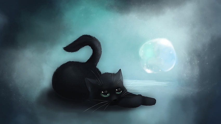 Black Cat Cute HD wallpaper | Pxfuel