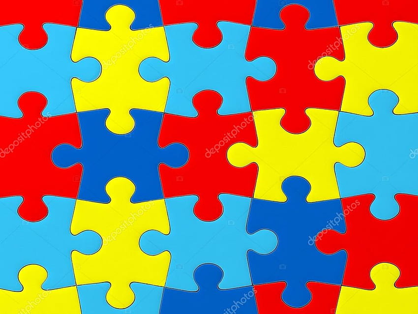자폐증 인식 퍼즐 패턴 스톡. 티 HD 월페이퍼
