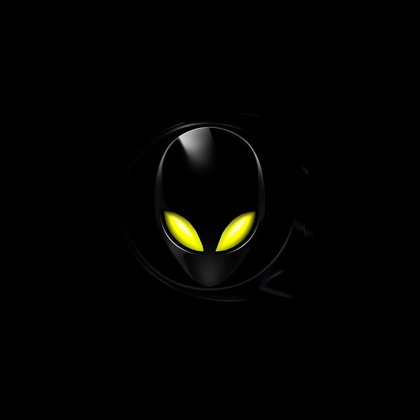 Вектор - Истински извънземен Череп Черно НЛО - iPad iPhone HD тапет за телефон