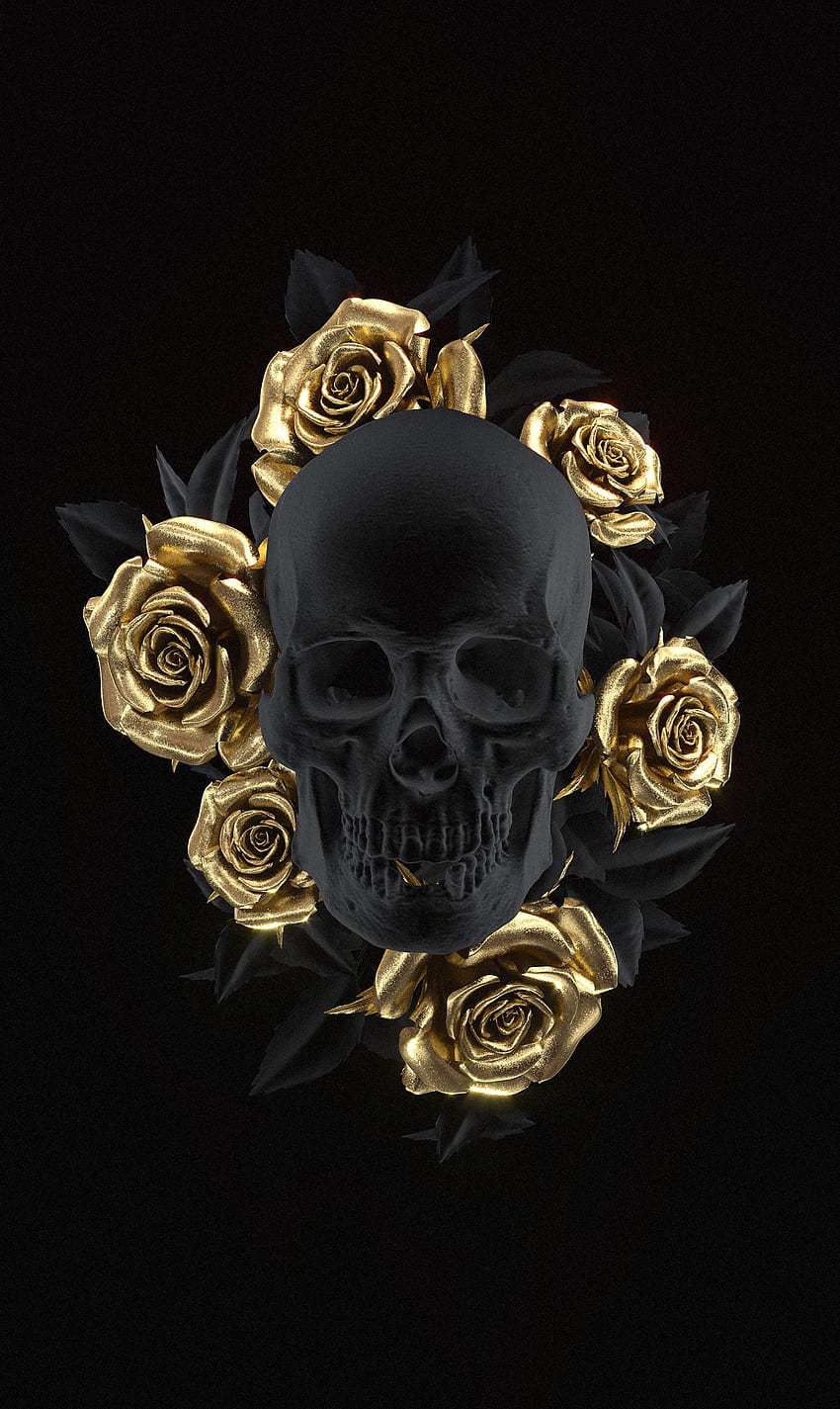 Premium Photo  A gold skull on a gold background