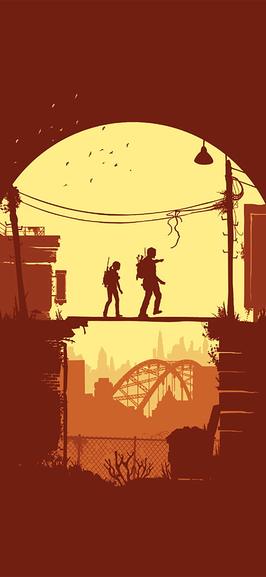 Joel and Ellie The Last Of Us Minimal iPhone XS, iPhone, The Last of Us Part 2 HD phone wallpaper