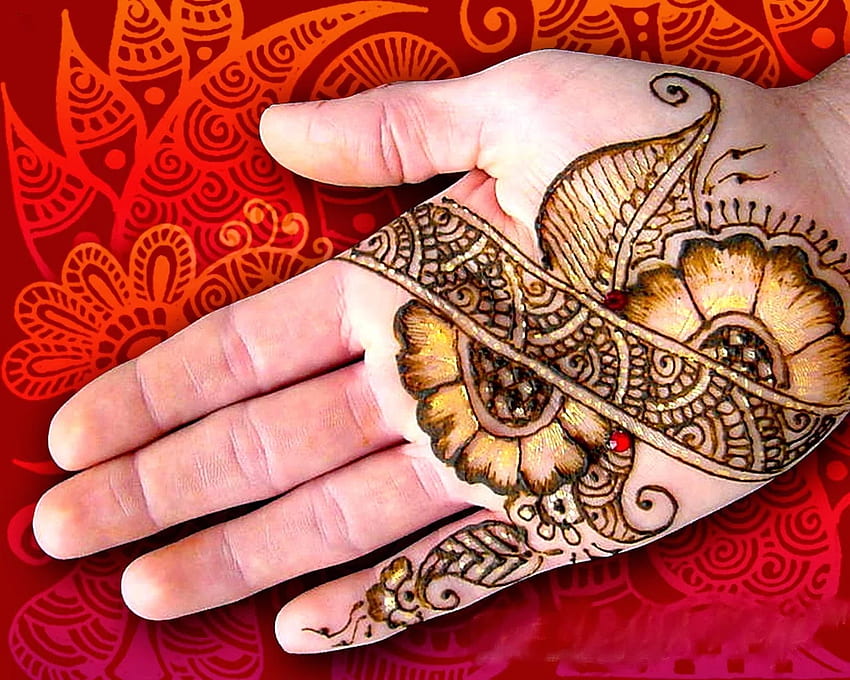 Mehndi, Indian Henna Tattoo Design - Greetings Card, Lace Ornament Stock  Illustration - Illustration of damask, border: 54350466