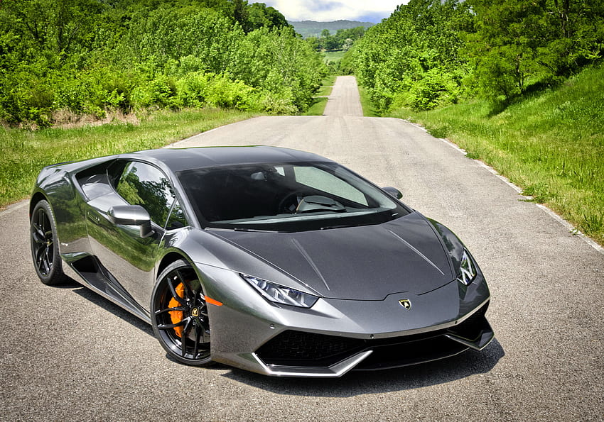 Lamborghini, รถยนต์, มุมมองด้านหน้า, Huracan, LP 610-4 วอลล์เปเปอร์ HD