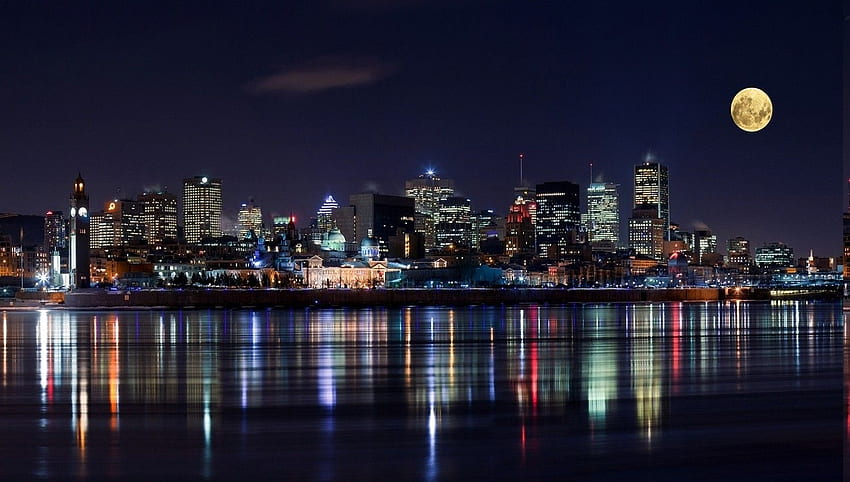 nature, Landscape, Long Exposure, Montreal, Canada, Cityscape, Old Montreal HD wallpaper