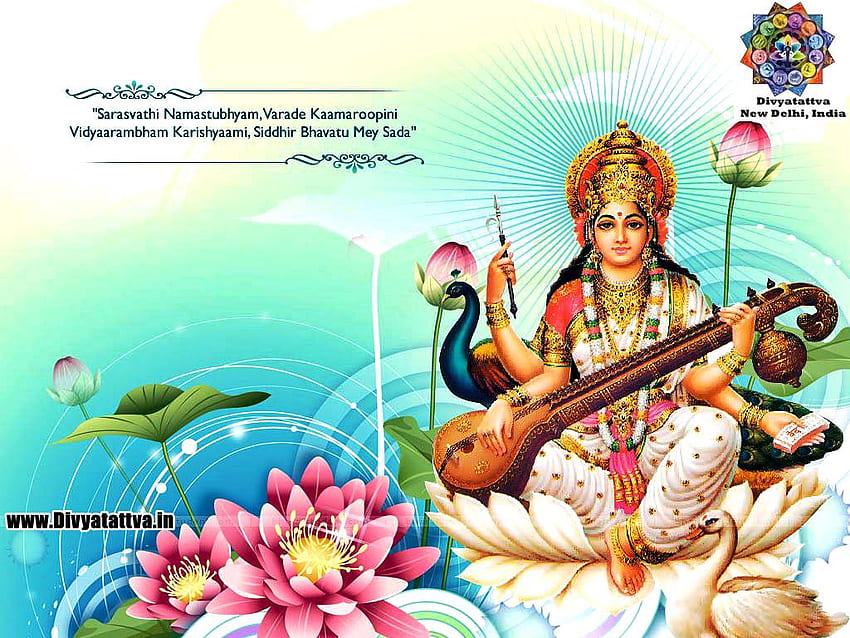 Divyatattva Astrology Horoscopes Psychic Tarot Yoga Tantra Occult Videos : Goddess Sarasvati Maa Saraswati Backrounds, Beautiful Hindu Goddess &, Lord Saraswati HD wallpaper