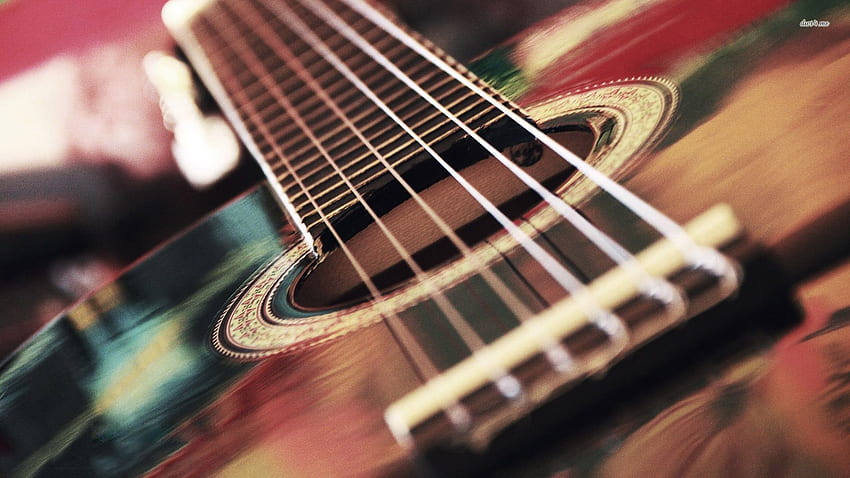 3D Acoustic Guitar HD wallpaper