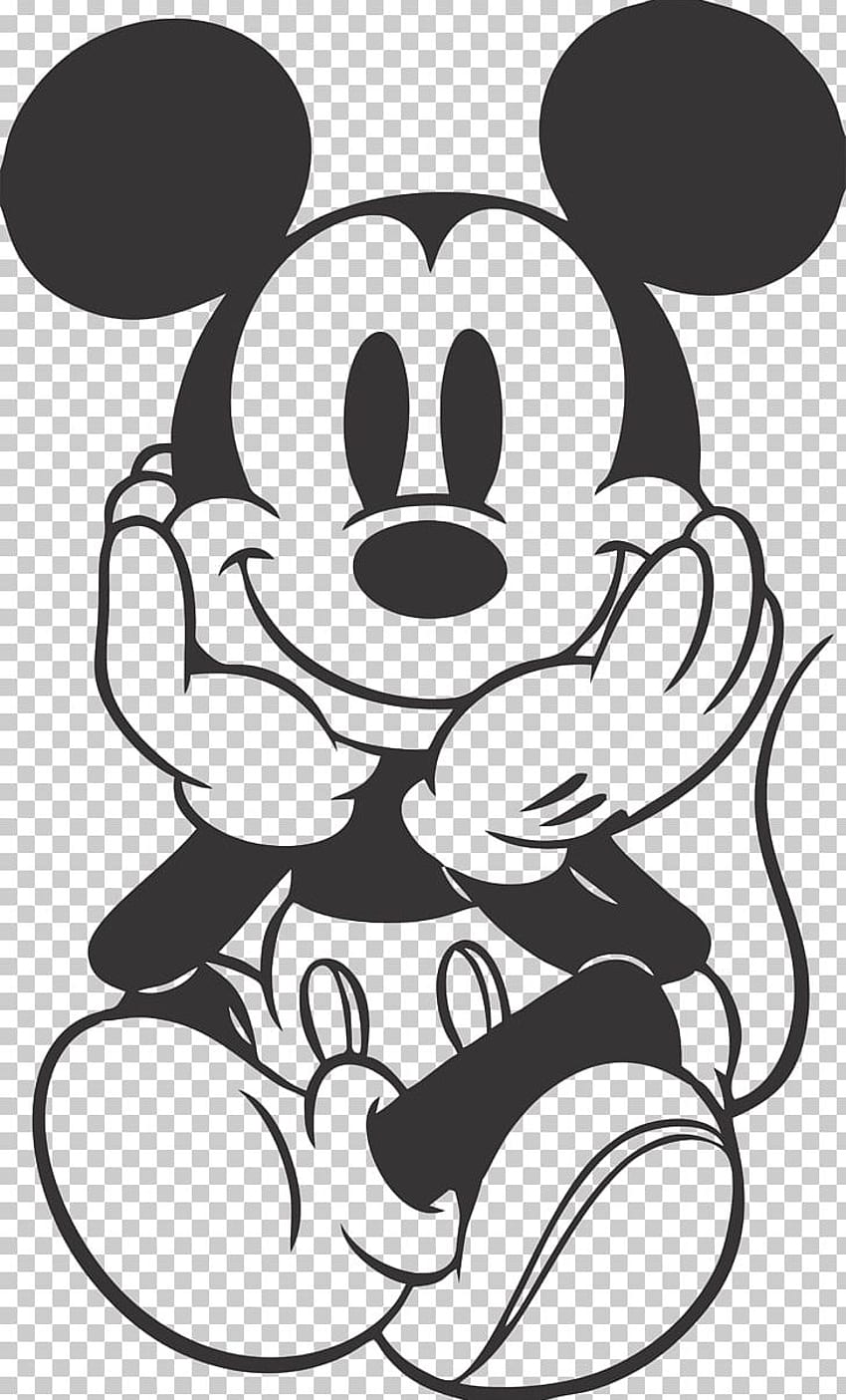 Mickey Mouse Minnie Mouse Black And White Drawing Png - HD phone ...