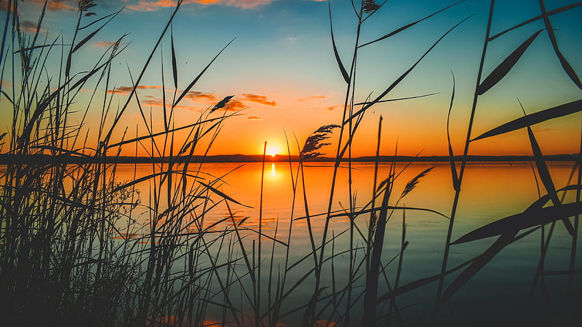 View of lake, Lake, Nature, Sunset, Scenic spot HD wallpaper