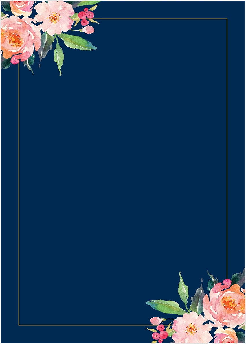 Standing Ovation Foil Wedding Invitations. Watercolor flowers HD phone wallpaper
