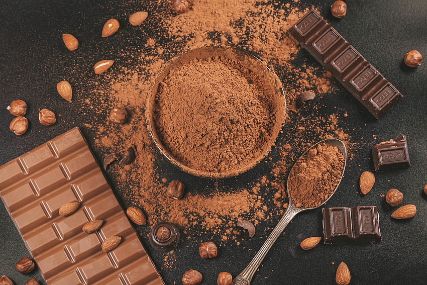 Nourriture, Chocolat, Noix, Bol, Cuillère, Cacao Fond d'écran HD