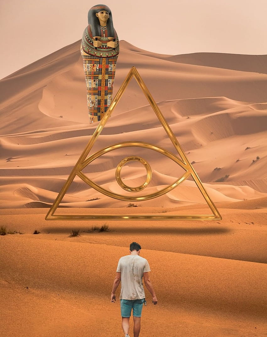 Desert King, sky, sand, pharoah, egypt, people HD phone wallpaper