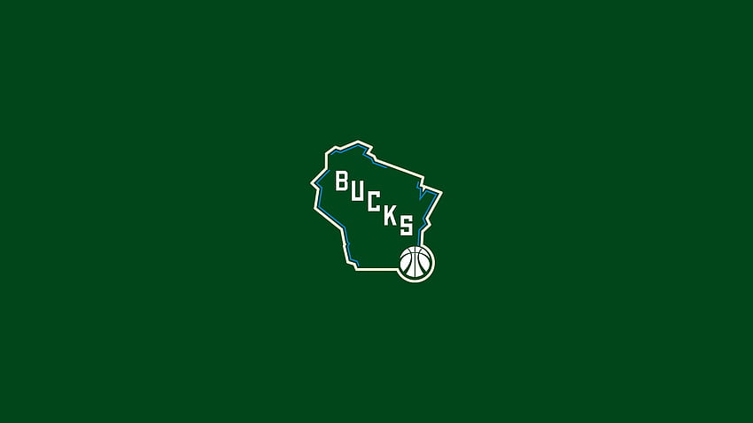 Зелена баскетболна топка Емблема на Бъкс НБА Символ Милуоки Бъкс ., лого на Милуоки Бъкс HD тапет