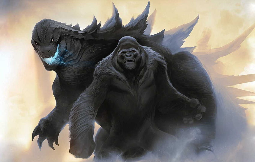 Godzilla kontra Kong, King Kong kontra Godzilla Tapeta HD