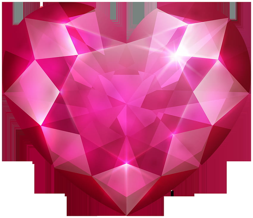 Pink Crystal Heart PNG Clip Art ​ High Quality And Transparent PNG Clipart HD wallpaper