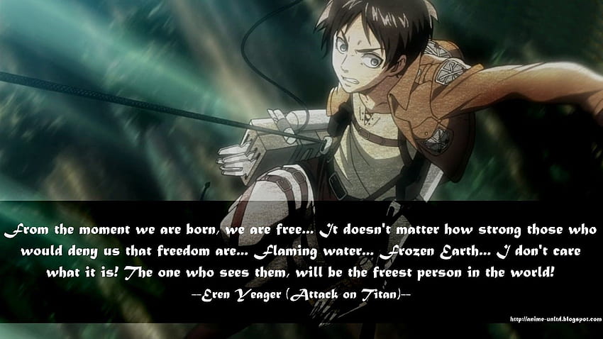 Anime Attack On Titan Quotes. QuotesGram HD wallpaper