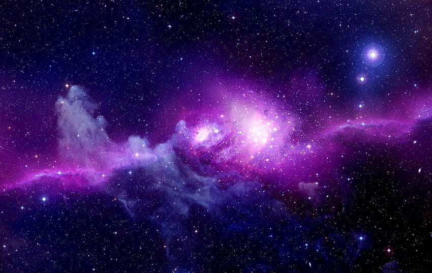 Galáxia Espacial Largura Roxa, Estética Roxa papel de parede HD