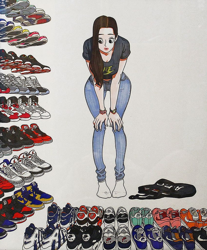 Scarpe Nike dei cartoni animati su ..dog, fantastiche scarpe Nike Sfondo del telefono HD