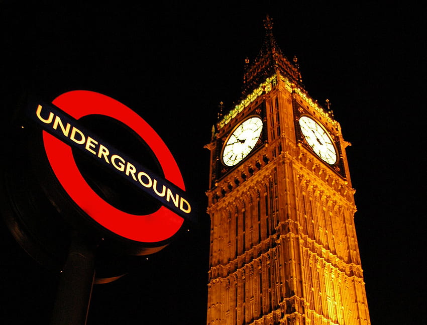 London bei nacht, nacht, gb, big ben, u-bahn, london, england HD-Hintergrundbild