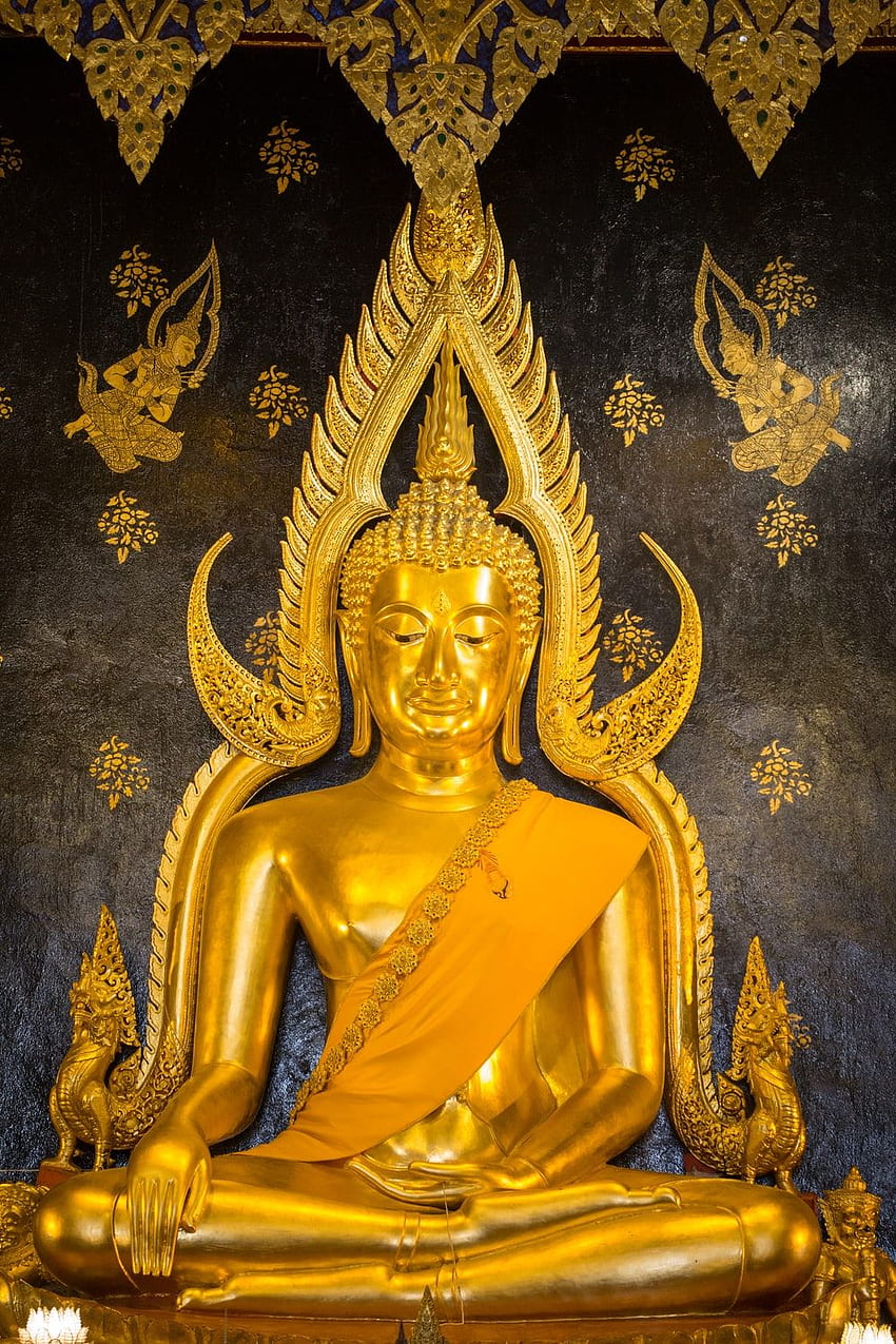 goldene Buddha-Statue – Malerei HD-Handy-Hintergrundbild