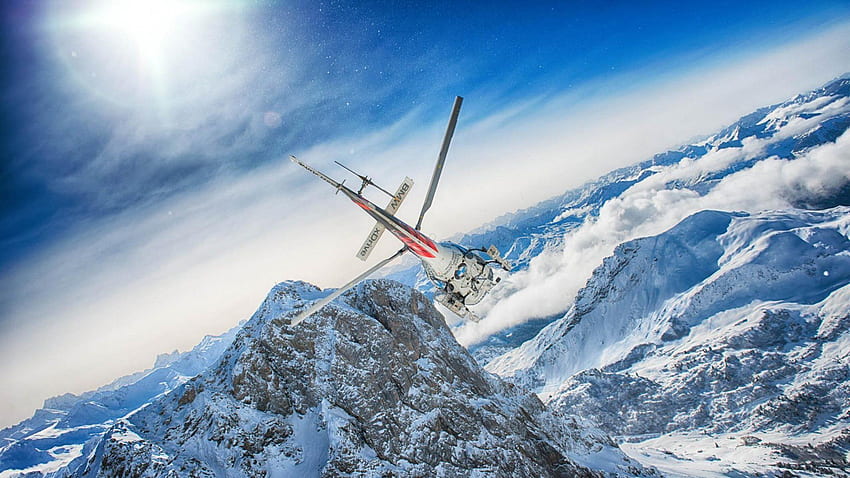 helikopter kayağı Lech Zürs am Arlberg HD duvar kağıdı